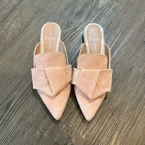 Linea Paolo Anya Bow Mule in Light Pink Womens Size 5 1/2 - Picture 2 of 8